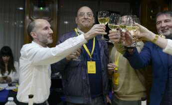 Gonzalo Pérez Jácome y Armando Ojea celebran la consecución de un diputado en las elecciones autonómicas