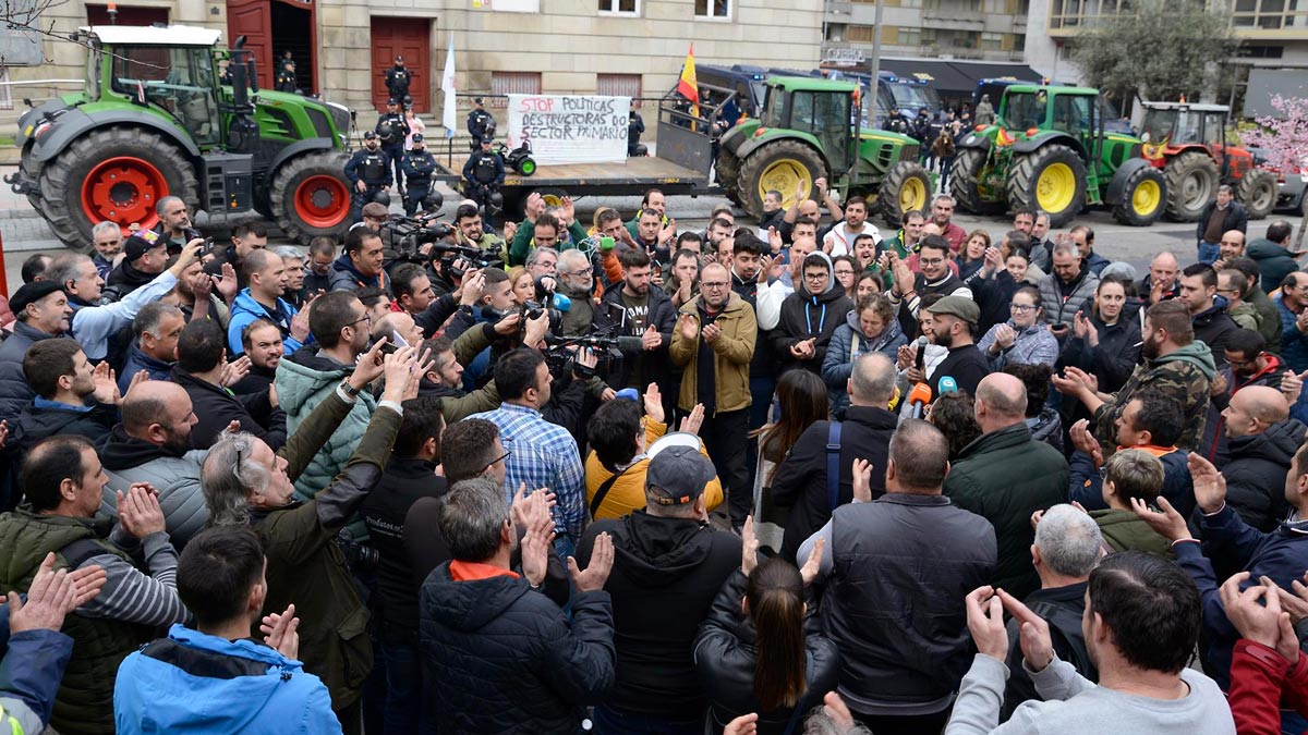 Segundo día de tractorada en Ourense, este miércoles