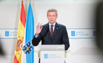 Alfonso Rueda, durante su comparecencia ante los medios de comunicación tras la reunión semanal del Consello de la Xunta / Xunta de Galicia