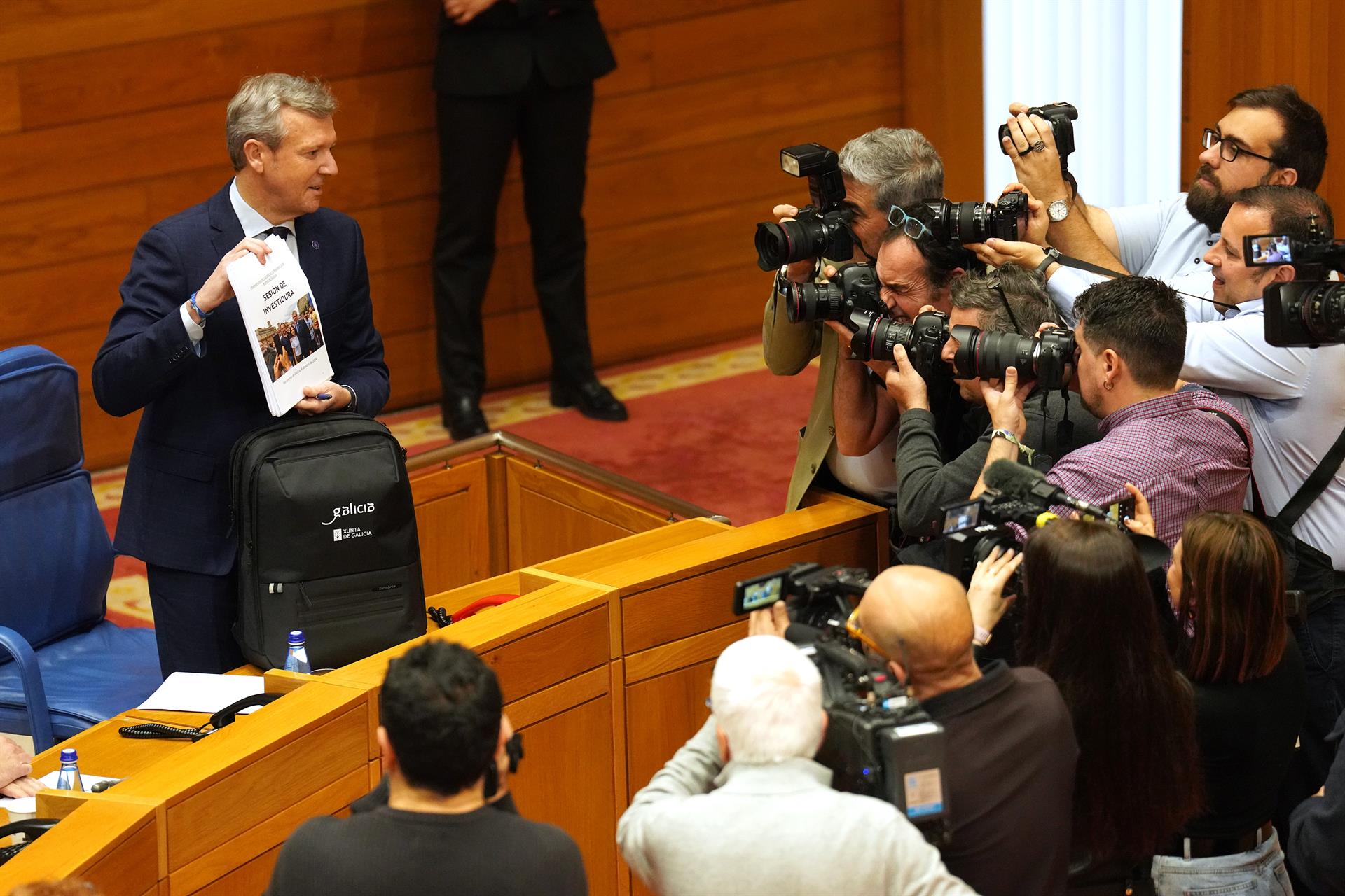 Alfonso Rueda, en el Parlamento de Galicia