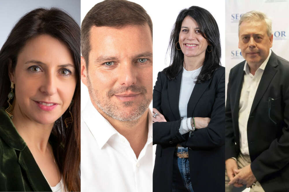 De izquierda a derecha, María José Gómez (Medio Rural), José López Campos (Cultura, Lingua e Xunventude), María Martínez Allegue (Vivenda e Infraestruturas) y Antonio Gómez Caamaño (Sanidade)