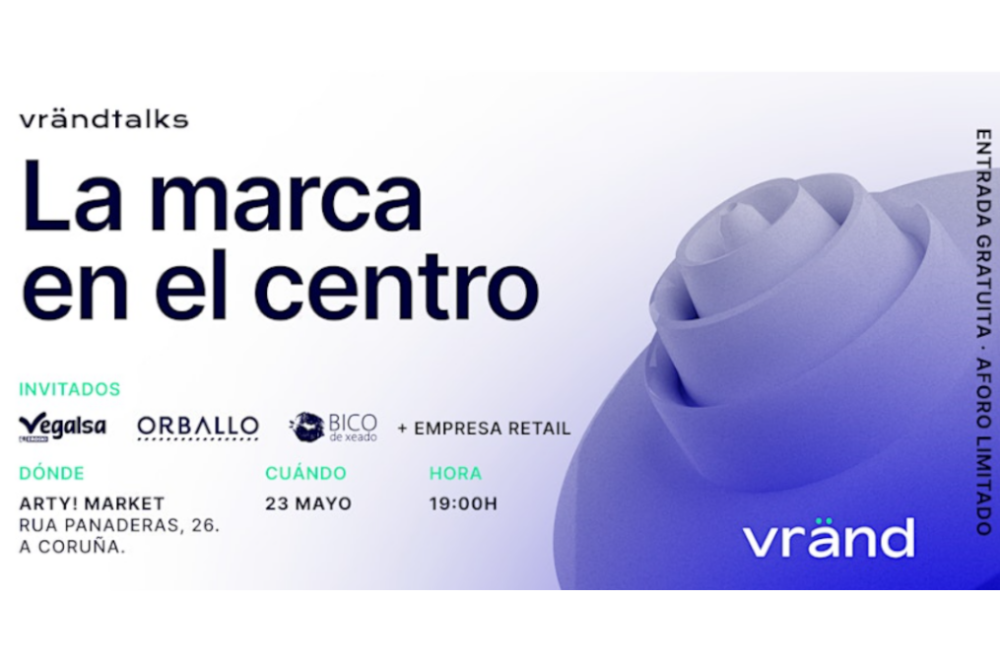 Imagen de la convocatoria del evento 'La marca en el centro', organizado por Vränd Studio este jueves 23 de mayo en el ARTY! Market de A Coruña