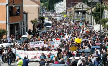 Manifestación contra Altri en Palas de Rei