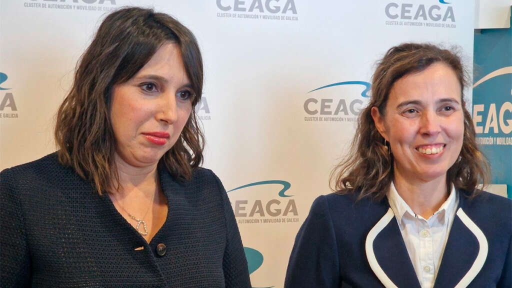 La conselleira de Economía, María Jesús Lorenzana, y la presidenta de Ceaga, Patricia Moreira