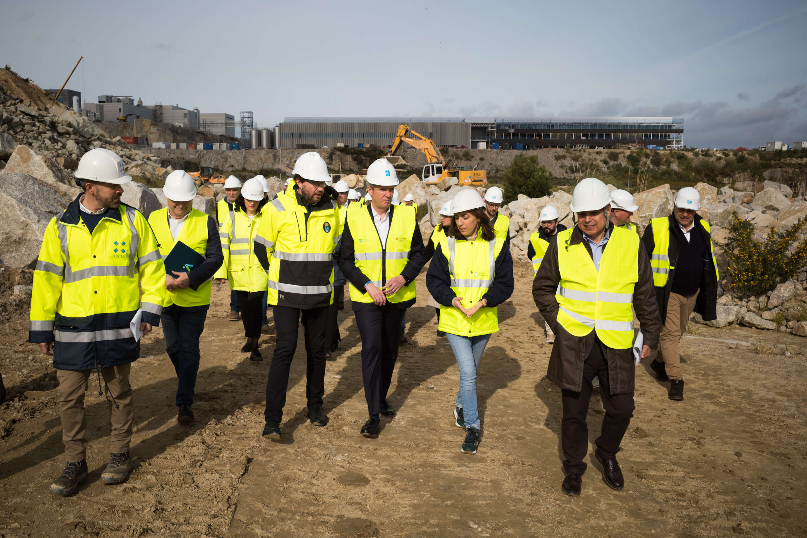 Alfonso Rueda visita las obras del parque empresarial de Moras / David Cabezón