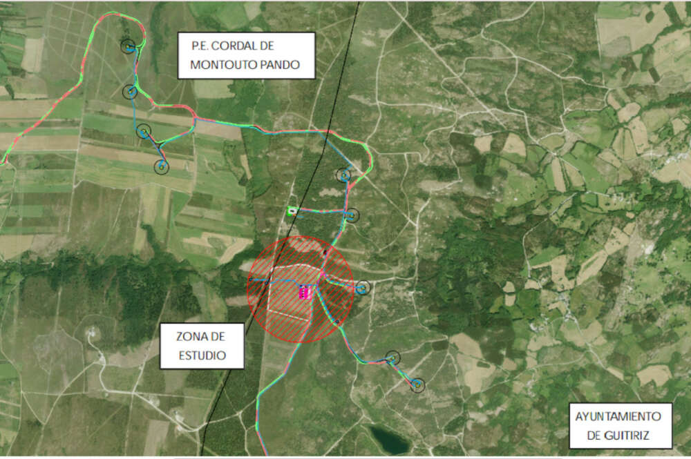 Proyecto de Tasga para construir una planta de hidrógeno abastecida por el parque eólico Cordal de Montouto Pando