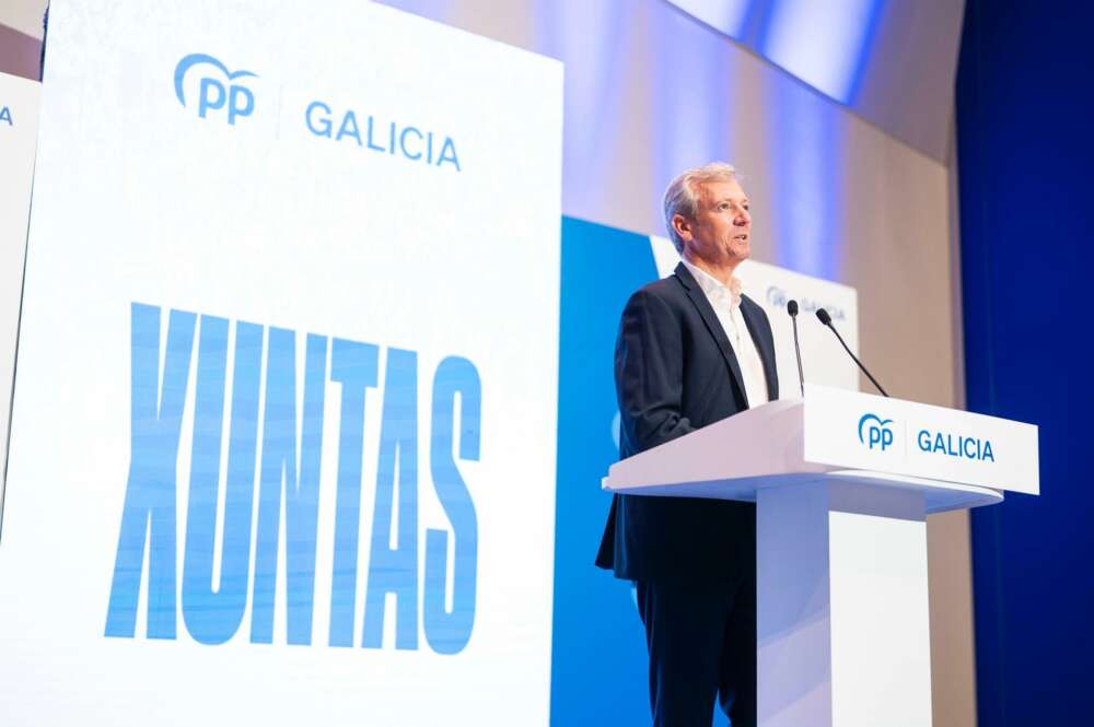 Alfonso Rueda en un acto de los populares gallegos en Santiago / EP