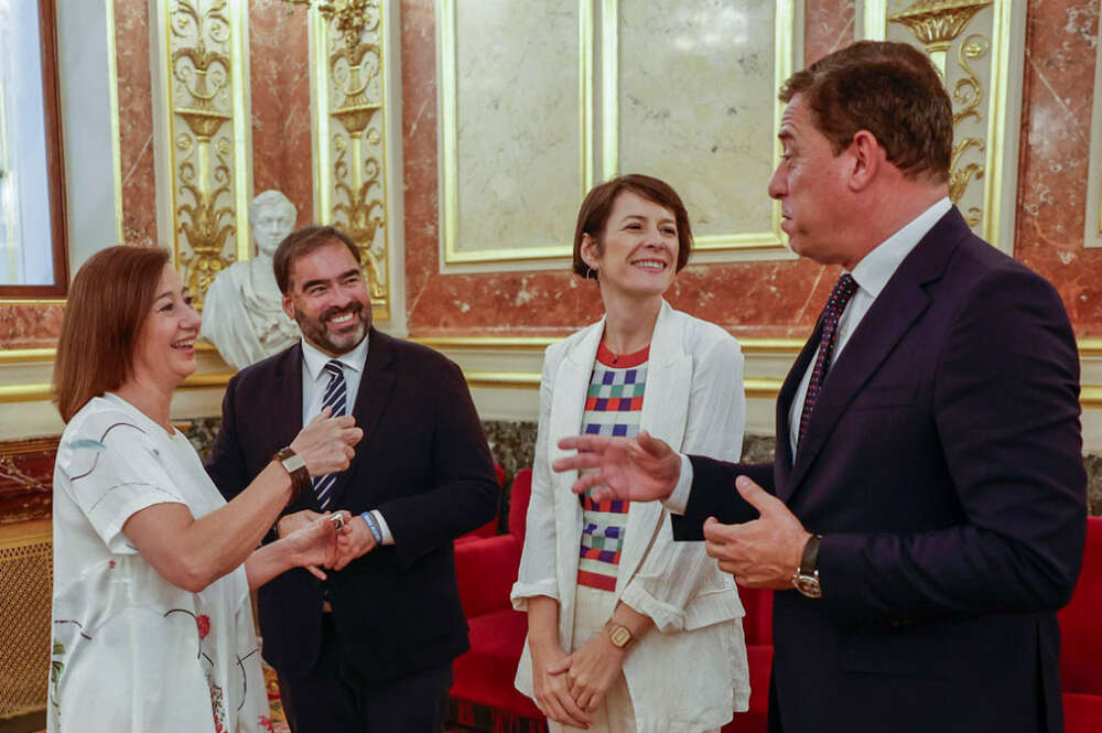 Francina Armengol, Alberto Pazos, Ana Pontón y José Ramón Gómez Besteiro en el Congreso