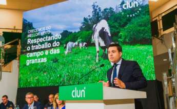 El director general de Clun, Juan Gallástegui, en asamblea general - CLUN