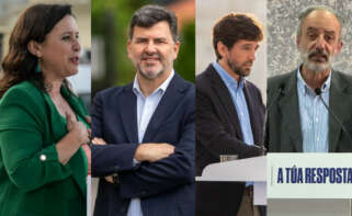 De izquierda a derecha, Ana Miranda (BNG), Nicolás Casares (PSOE), Adrián Vázquez y Francisco Millán Mon (PP)