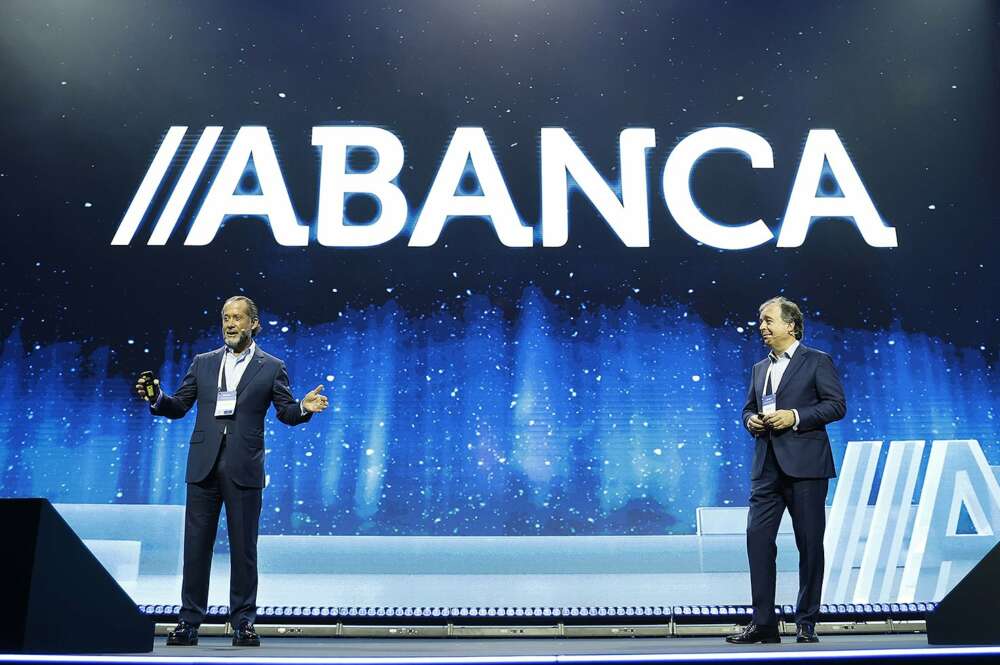 Juan Carlos Escotet y Francisco Botas durante la celebración del décimo aniversario de Abanca