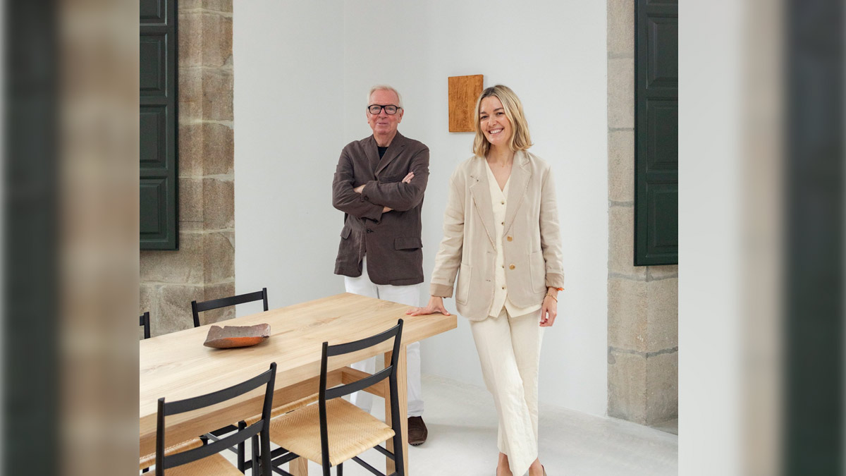 La presidenta de la a Fundación MOP (Fundación Marta Ortega Pérez), Marta Ortega, y el presidente de la Fundación RIA, David Chipperfield