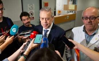 El conselleiro de Sanidade, Antonio Gómez Caamaño, durante una rueda de prensa ante los medios de comunicación / Europa Press