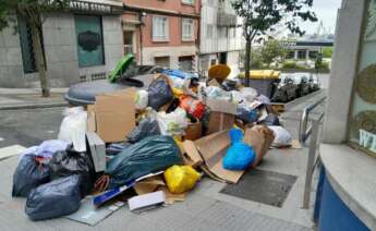 Imagen de la basura amontonada en la ciudad ante la huelga en el servicio de limpieza / Europa Press