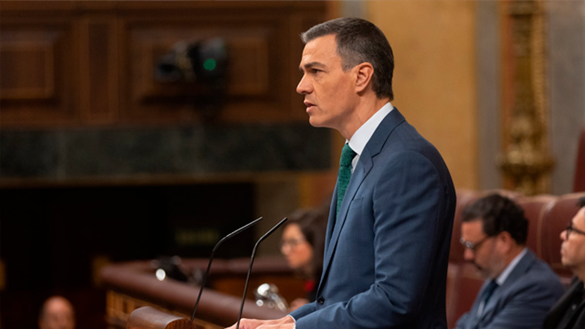 El presidente del Gobierno, Pedro Sánchez, comparece durante una sesión extraordinaria en el Congreso de los Diputados, a 17 de julio de 2024, en Madrid (España)