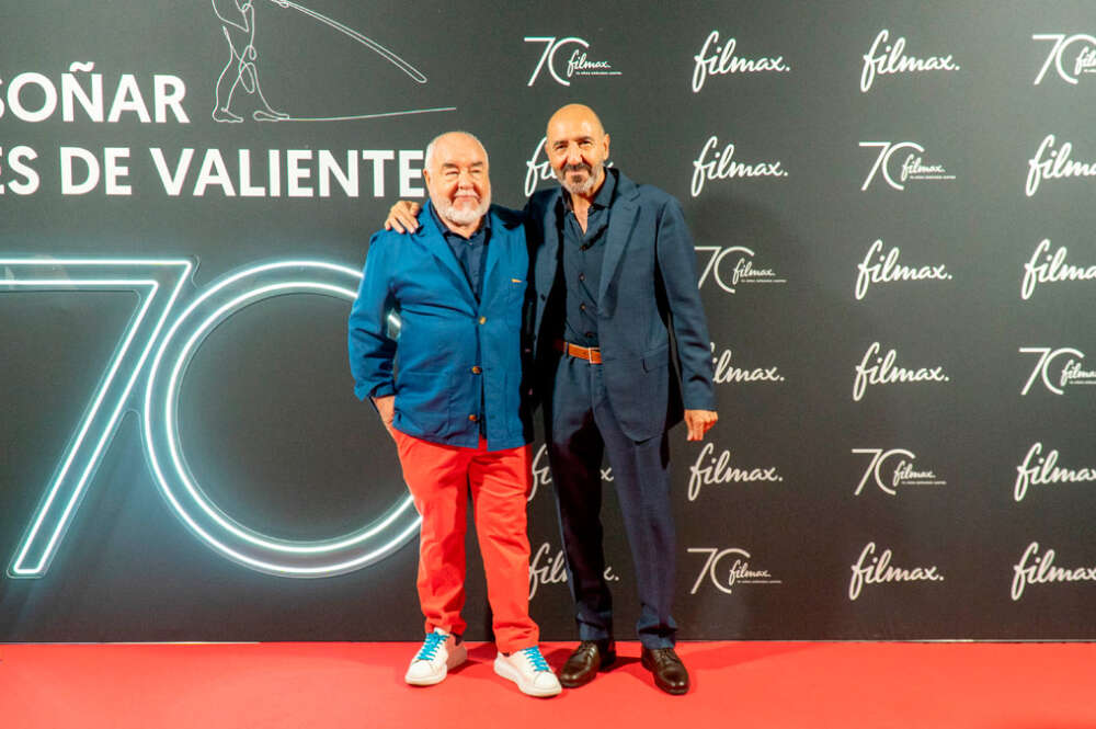 Julio y Carlos Fernández en la celebración del 70 aniversario de Filmax en el Festival de San Sebastián