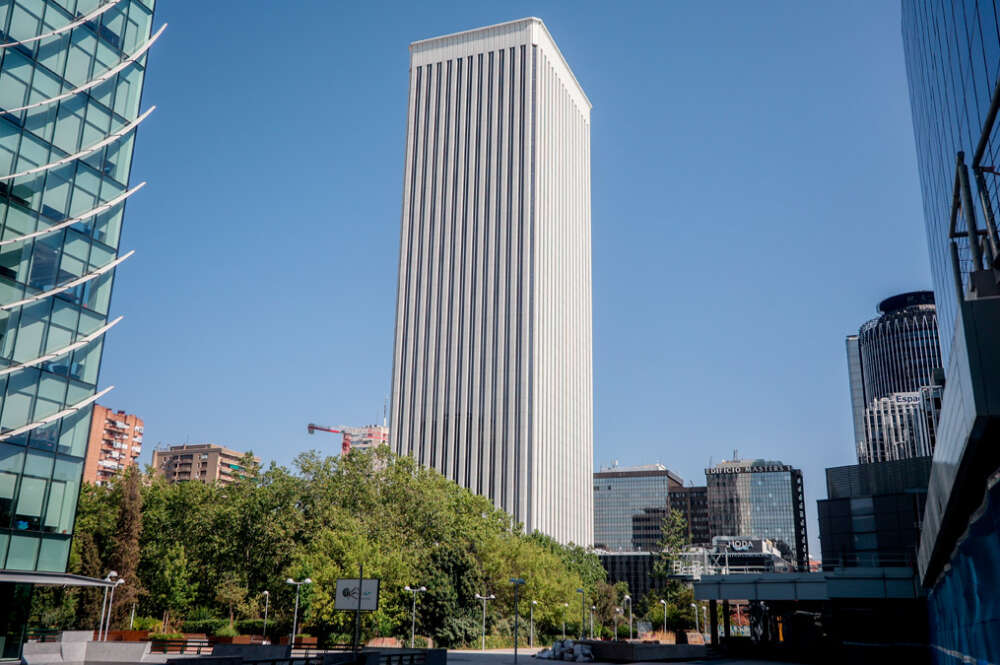 Fachada de la Torre Picasso de Madrid, propiedad de Pontegadea