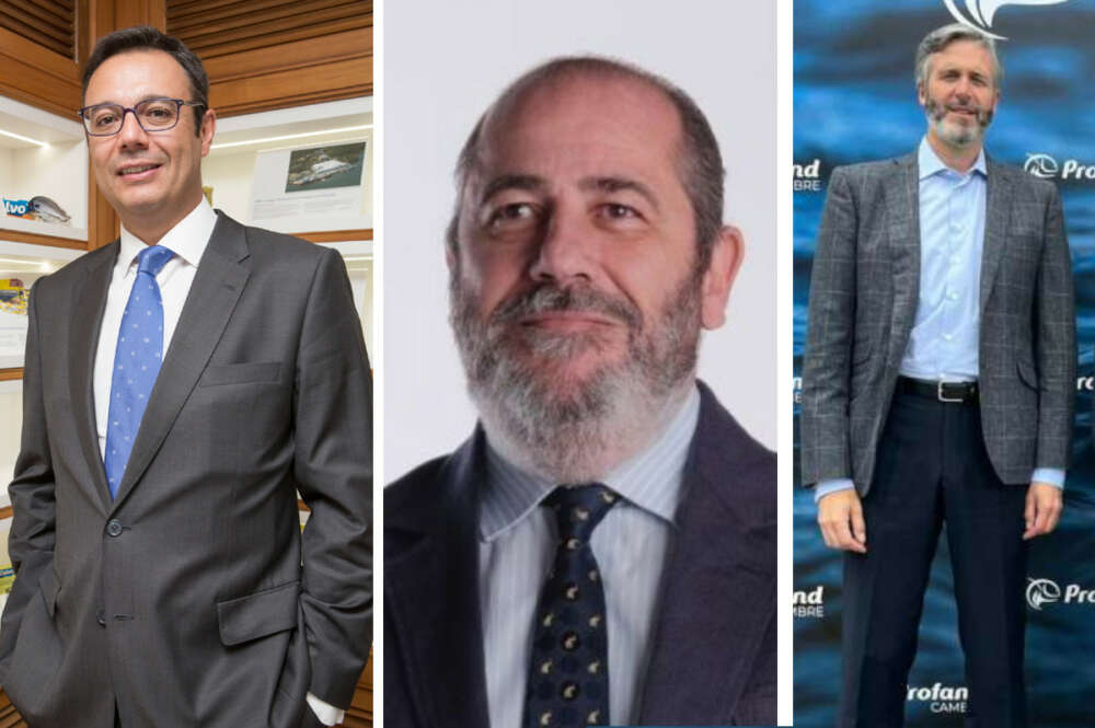 Alberto Encinas, Jorge Escudero y Enrique García Chillón, primeros ejecutivos de Iberconsa, Nueva Pescanova y Profand, respectivamente