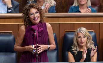 La vicepresidenta primera y ministra de Hacienda, María Jesús Montero, en el Congreso de los Diputados, a 11 de septiembre de 2024, en Madrid