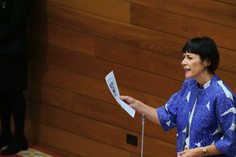 La portavoz nacional del BNG, Ana Pontón, durante la sesión de control en el Parlamento de Galicia del 11 de septiembre de 2024 - BNG