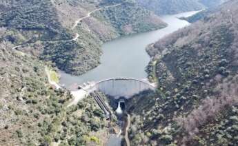 Iberdrola inicia pruebas para la mejora de la central de acumulación por bombeo llamada Santiago Sil-Xares, en el término municipal de Vilamartín de Valdeorras (Ourense). En la imagen, el embalse de Santa Eulalia