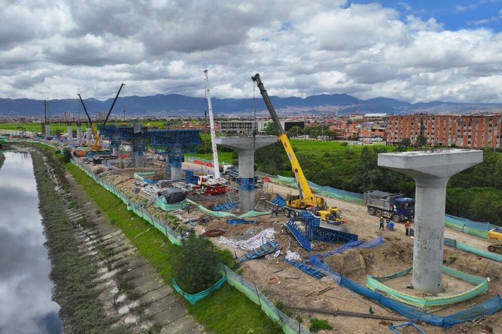 Obras de la línea 1 del Metro de Bogotá, que también construye CCCC, el primer accionista de Grupo Puentes / Metro de Bogotá