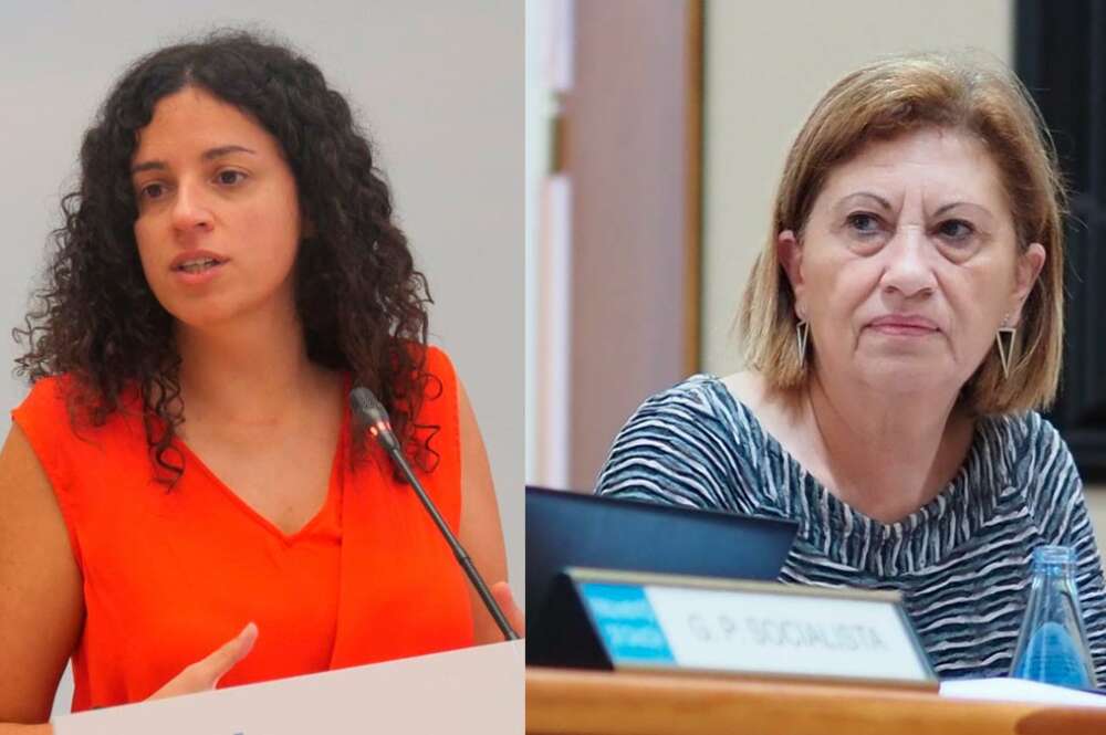 Noa Presas, portavoz de Facenda del BNG, y Elena Espinosa, portavoz de Orzamentos del Grupo Socialista