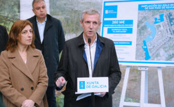 Alfonso Rueda, presidente de la Xunta, en una visita a San Paio de Navia, en Vigo / Xunta