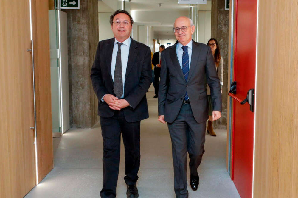 El fiscal general del Estado, Álvaro García Ortiz, y el fiscal Superior de Galicia, Fernando Suanzes