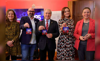 El presidente de la Diputación de Lugo, José Tomé, presenta los presupuestos junto al vicepresidente, Efrén Castro; y las diputadas Carmela López, Pilar García Porto e Iria Castro