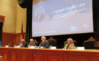 Acto de homenaje a Fernando González Laxe organizado por el Foro Económico de Galicia