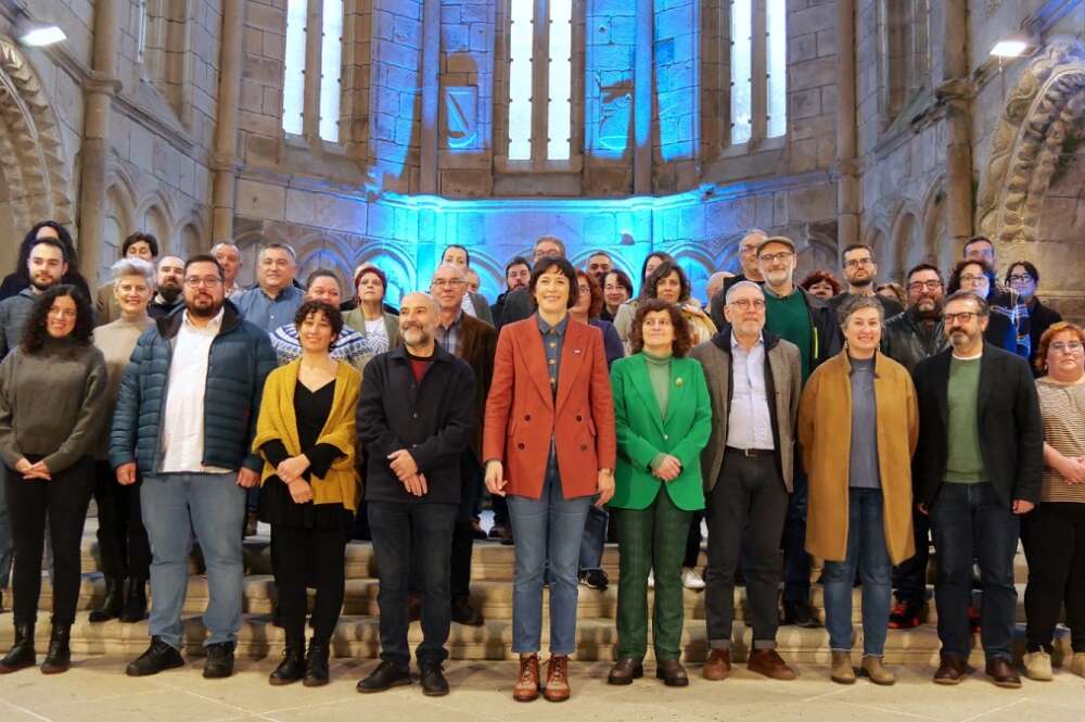 La nueva dirección del Bloque en un acto celebrado en el Panteón de Galegos e Galegas ilustres