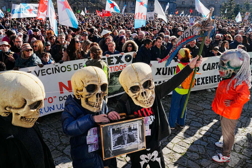 Protestas contra la planta de Altri