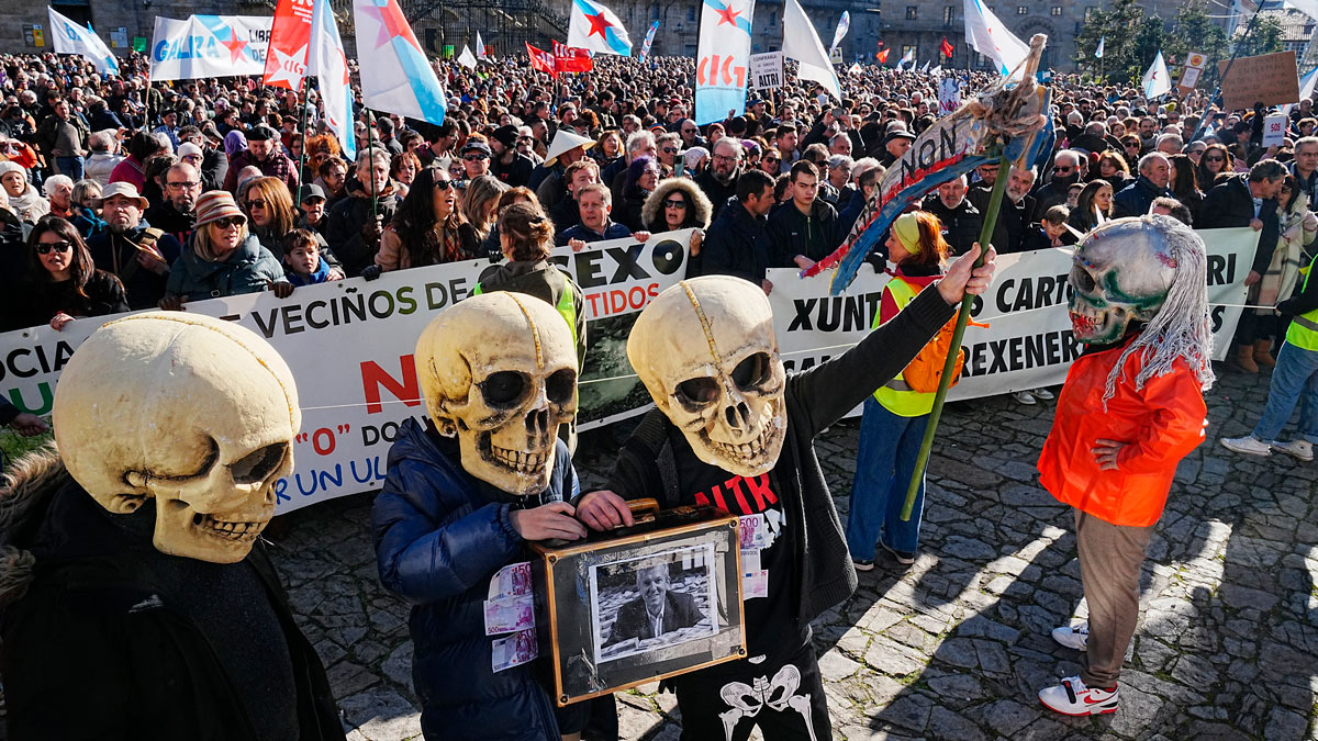 Protestas contra la planta de Altri