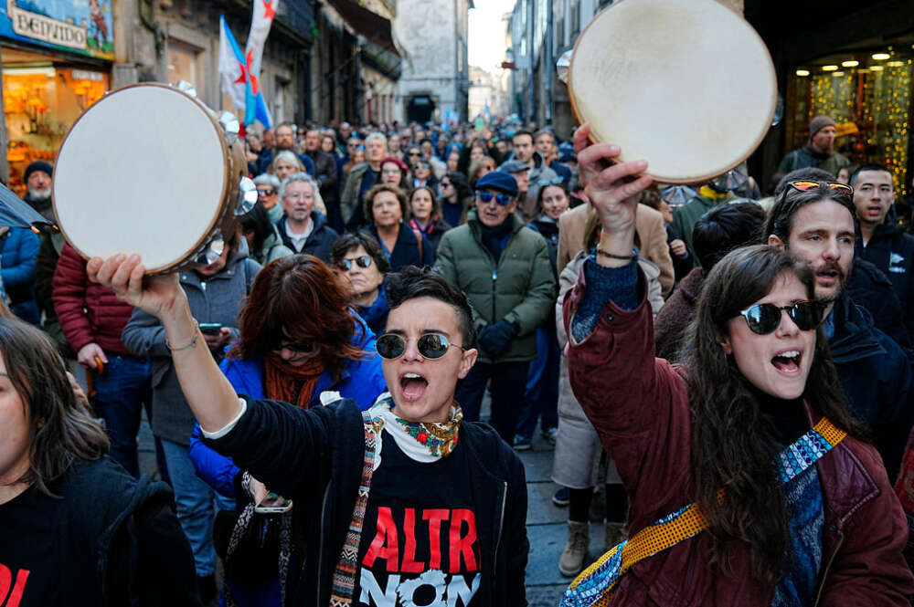 Protestas contra la planta de Altri