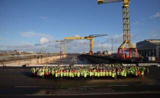 El presidente de Navantia, Ricardo Domínguez, visita los astilleros de Harland&Wolff en Belfast tras la adquisición de los mismos por la filial británica de la empresa dependiente de la SEPI