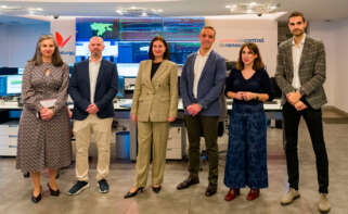 Visita de la conselleira de Economía e Industria, María Jesús Lorenzana, al Centro de Control de Renovables en A Coruña