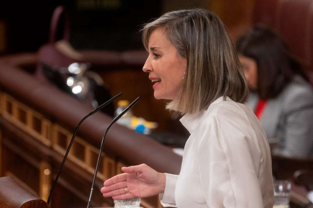 La portavoz de Sumar en el Congreso, Verónica Martínez,