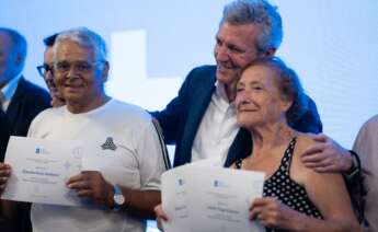 Alfonso Rueda, durante el acto de entrega de diplomas a los participantes en el programa Reencontros con Galicia que ha tenido lugar en Buenos Aires / Xunta