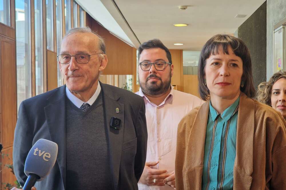 Ana Pontón esta mañana en la Universidad. - PEDRO DAVILA-EUROPA PRESS