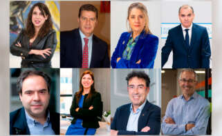 María Jesús Lorenzana, Miguel Vázquez Taín, Inmaculada Rodríguez Cuervo, Juan Carlos Reboredo; Daniel Hermosilla, Raquel Lago, Julio Sánchez Agrelo y José Manuel López Vilariño