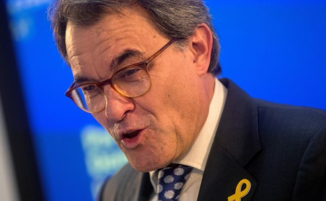 Artur Mas durante la rueda de prensa en la que confirmó que dejará la presidencia del Pdecat. Foto: EFE/QG