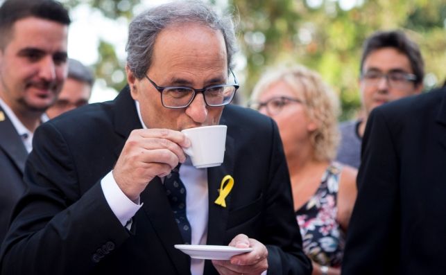 Quim Torra en un acto en Sant Boi de Llobregat, el 11 de septiembre de 2018. Foto: EFE/QG