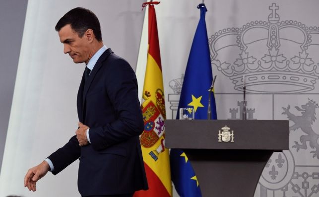 El presidente del Gobierno, Pedro Sánchez, en rueda de prensa el 26 de enero de 2019, en la Moncloa. Foto: EFE/VL