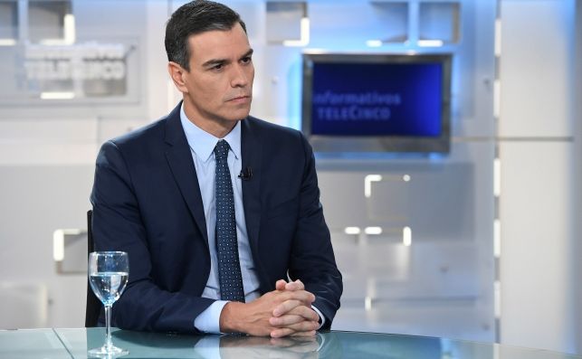 El presidente del Gobierno en funciones, Pedro Sánchez, durante una entrevista, el 25 de julio de 2019. Foto: EFE/Telecinco