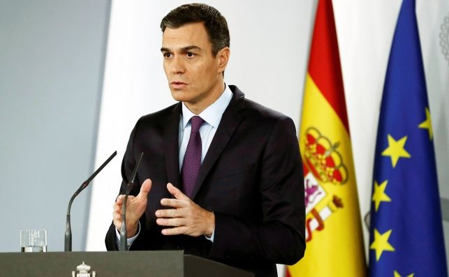 Pedro Sánchez comparece para reconocer a Juan Guaidó como "presidente encargado" de Venezuela. EFE