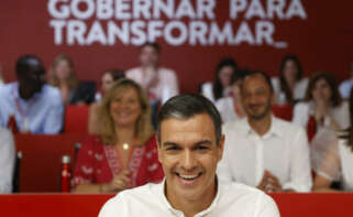 GRAF3994. MADRID, 23/07/2022.- El presidente del Gobierno, Pedro Sánchez, al inicio del Comité Federal extraordinario del PSOE que se celebra este sábado en la sede del partido. EFE/ Mariscal