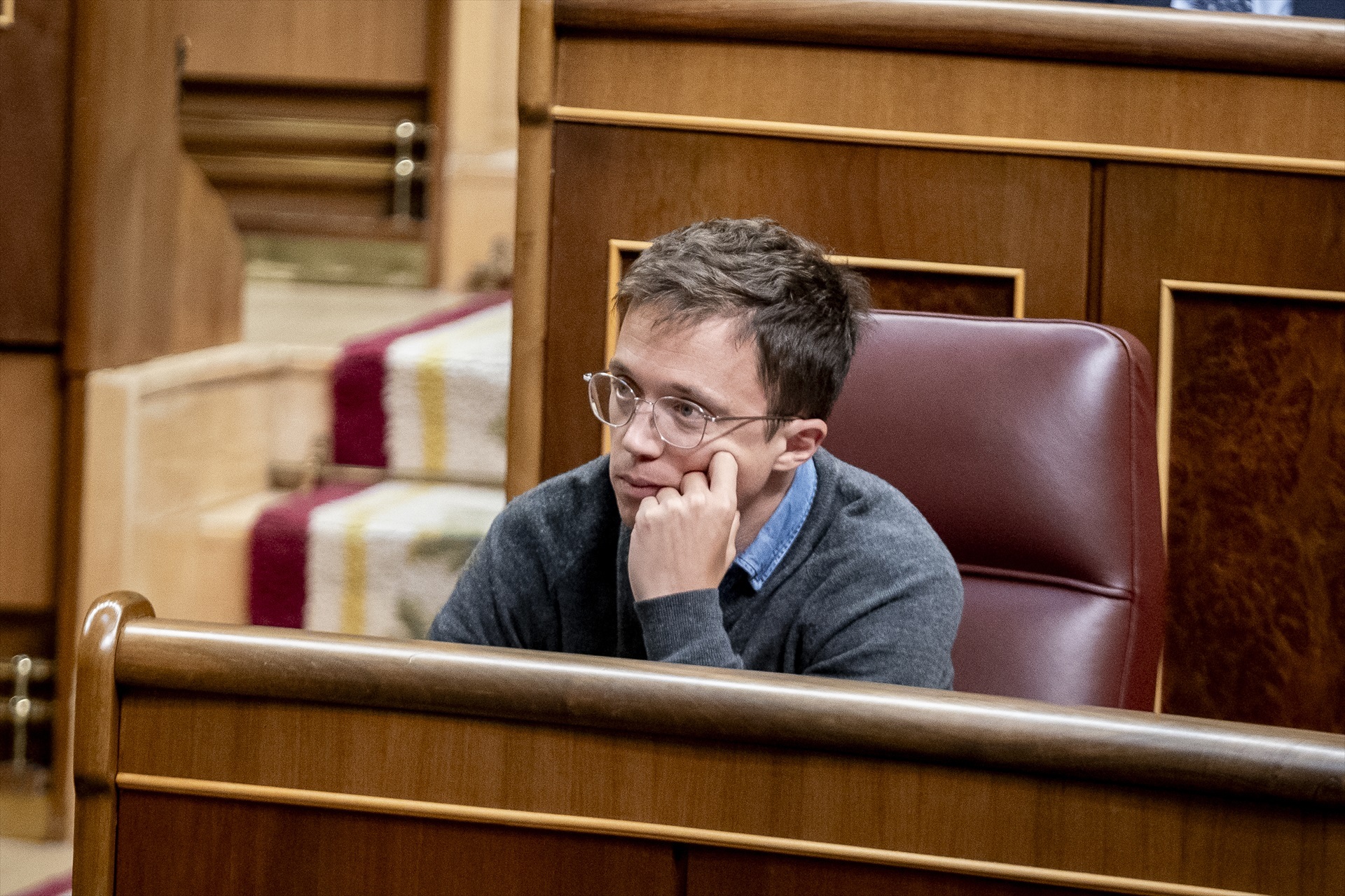 Iñigo Errejón, durante una sesión plenaria en el Congreso de los Diputados. Foto: A. Pérez Meca / Europa Press