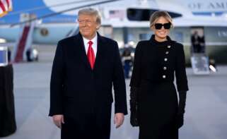 Donald Trump y su esposa, Melania