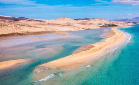 La playa de Sotavento en Fuerteventura